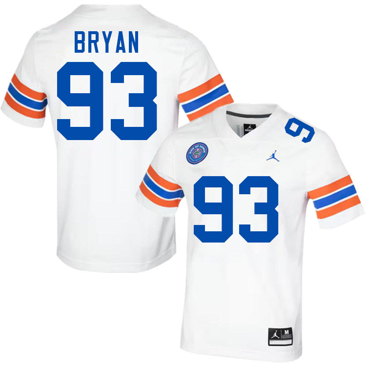 Taven Bryan Florida Jersey,Florida Gators #93 Taven Bryan Jersey Youth Uniforms-Throwback White